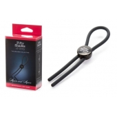 Тёмно-серое эрекционное кольцо с зажимом Again and Again Adjustable Cock Ring - Fifty Shades of Grey - в Магнитогорске купить с доставкой
