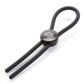 Тёмно-серое эрекционное кольцо с зажимом Again and Again Adjustable Cock Ring - Fifty Shades of Grey - в Магнитогорске купить с доставкой