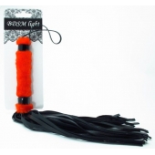 Нежная плеть с красным мехом BDSM Light - 43 см. - БДСМ Арсенал - купить с доставкой в Магнитогорске