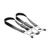 Ремни с зажимами для половых губ Spread Labia Spreader Straps with Clamps - XR Brands - купить с доставкой в Магнитогорске