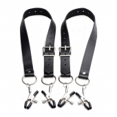 Ремни с зажимами для половых губ Spread Labia Spreader Straps with Clamps - XR Brands - купить с доставкой в Магнитогорске