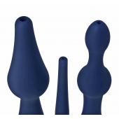Набор из 3 универсальных насадок для анального душа Universal 3 Piece Silicone Enema Attachment Set - XR Brands - купить с доставкой в Магнитогорске