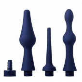 Набор из 3 универсальных насадок для анального душа Universal 3 Piece Silicone Enema Attachment Set - XR Brands - купить с доставкой в Магнитогорске