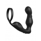 Черный вибростимулятор простаты с эрекционным кольцом Ass-Gasm Pro P-Spot Milker - Pipedream - в Магнитогорске купить с доставкой