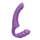 Фиолетовый безремневой страпон Straples Strap-On Dildo - Erokay - купить с доставкой в Магнитогорске