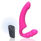 Розовый безремневой страпон Straples Strap-On Dildo - Erokay - купить с доставкой в Магнитогорске