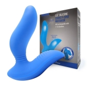 Синий вибромассажер простаты 3,5’’ Curve P-spot Massager - 12 см. - Erokay - в Магнитогорске купить с доставкой