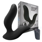 Черный вибромассажер простаты 3,5’’ Remote Control Curve P-spot Massager - 12 см. - Erokay - в Магнитогорске купить с доставкой
