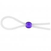 Прозрачное лассо с фиолетовой бусиной SILICONE COCK RING WITH BEAD LAVENDER - NMC - в Магнитогорске купить с доставкой
