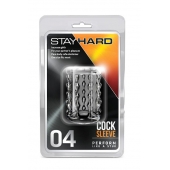 Прозрачная насадка с бороздками STAY HARD COCK SLEEVE 04 CLEAR - Blush Novelties - в Магнитогорске купить с доставкой