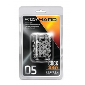 Прозрачная насадка с капельками STAY HARD COCK SLEEVE 05 CLEAR - Blush Novelties - в Магнитогорске купить с доставкой