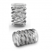 Прозрачная насадка с объёмными чёрточками STAY HARD COCK SLEEVE 06 CLEAR - Blush Novelties - в Магнитогорске купить с доставкой
