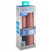 Телесная вибронасадка на член 3  Vibrating Mega X-tension with Remote - 22,9 см. - Pipedream - в Магнитогорске купить с доставкой