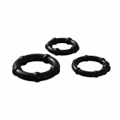 Набор из 3 черных эрекционных колец Babooom Ring Set - Adrien Lastic - в Магнитогорске купить с доставкой