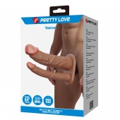 Реалистичная полая насадка на член для двойного проникновения Yairon - 17,5 см. - Baile - купить с доставкой в Магнитогорске