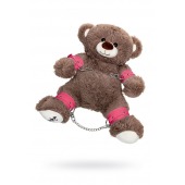 Бондажный набор: бурый мишка с розовыми оковами и наручниками - Pecado - купить с доставкой в Магнитогорске