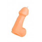 Оранжевая свеча в форме пениса - 47 гр. - Pecado - купить с доставкой в Магнитогорске