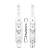 Белые узкие наручники-браслеты со скруглёнными углами - Pecado - купить с доставкой в Магнитогорске