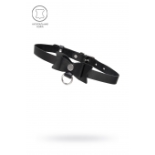 Черный чокер-ошейник с бабочкой и колечком - Pecado - купить с доставкой в Магнитогорске