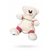 Бондажный набор: белый мишка с розовыми оковами и наручниками - Pecado - купить с доставкой в Магнитогорске