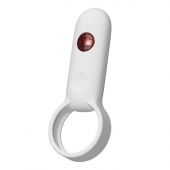 Белое эрекционное виброкольцо с пультом ДУ - Youvic - в Магнитогорске купить с доставкой