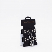 Черные кожаные оковы с регулируемыми ремешками - Crazy Handmade - купить с доставкой в Магнитогорске