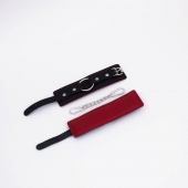 Черно-красные кожаные наручники - Crazy Handmade - купить с доставкой в Магнитогорске