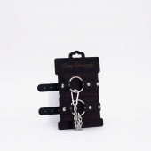 Черно-красные кожаные оковы - Crazy Handmade - купить с доставкой в Магнитогорске