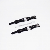 Черные кожаные наручники с кольцом - Crazy Handmade - купить с доставкой в Магнитогорске