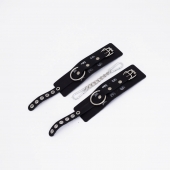 Черные кожаные наручники Sex - Crazy Handmade - купить с доставкой в Магнитогорске
