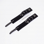 Черные кожаные оковы Sex - Crazy Handmade - купить с доставкой в Магнитогорске