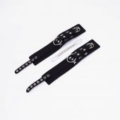 Черные кожаные оковы Sex - Crazy Handmade - купить с доставкой в Магнитогорске