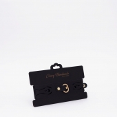 Черный кожаный ошейник с золотистой фурнитурой - Crazy Handmade - купить с доставкой в Магнитогорске