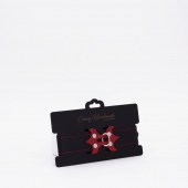 Черный ошейник с красным декором и строчкой - Crazy Handmade - купить с доставкой в Магнитогорске