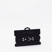 Черный ошейник из высококачественной натуральной кожи - Crazy Handmade - купить с доставкой в Магнитогорске