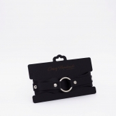 Черный кожаный ошейник с кольцом - Crazy Handmade - купить с доставкой в Магнитогорске