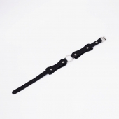 Черный кожаный ошейник с кольцом - Crazy Handmade - купить с доставкой в Магнитогорске