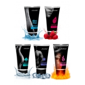 Набор из 5 лубрикантов JUJU (увлажняющий, Hot+, Long, Anal, малина) - JuJu - купить с доставкой в Магнитогорске