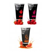 Набор из 3 съедобных лубрикантов JUJU (клубника, малина, грейпфрут) - JuJu - купить с доставкой в Магнитогорске