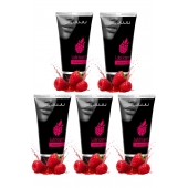 Набор из 5 съедобных лубрикантов JUJU со вкусом малины - JuJu - купить с доставкой в Магнитогорске