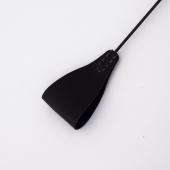 Стек с широким черным кожаным наконечником и металлической ручкой - 67 см. - Crazy Handmade - купить с доставкой в Магнитогорске