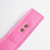 Черно-розовый ошейник с золотистой фурнитурой - Crazy Handmade - купить с доставкой в Магнитогорске