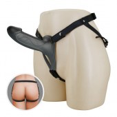 Черный полый мужской страпон London - 16,8 см. - Baile - купить с доставкой в Магнитогорске