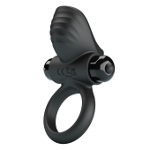 Черное эрекционное кольцо с вибрацией Adrien - Baile - в Магнитогорске купить с доставкой