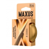 Точечные презервативы MAXUS 2000 Amazing Dots с железным кейсом - 3 шт. - Maxus - купить с доставкой в Магнитогорске