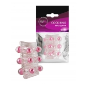 Прозрачная сквозная насадка на пенис с цветными шариками - Erowoman-Eroman - в Магнитогорске купить с доставкой