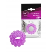 Лиловое эрекционное кольцо с 2 рядами стимулирующих шариков - Erowoman-Eroman - в Магнитогорске купить с доставкой