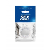 Эрекционное кольцо со стимулирующими шариками сверху и снизу - Sex Expert - в Магнитогорске купить с доставкой