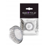 Эластичное эрекционное кольцо с длинными черными «ресничками» - Sextaz - в Магнитогорске купить с доставкой