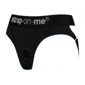 Черные трусики для насадок Heroine Lingerie Harness - size XL - Strap-on-me - купить с доставкой в Магнитогорске